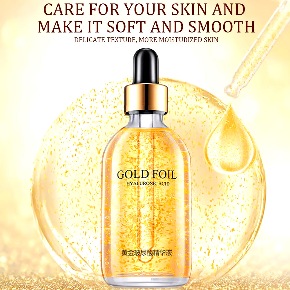 100Ml 24K Gold Hyaluronic Acid Nicotinamide Face Serum Facial Moist Collagen Essence Smoothes Wrinkles Skin Care Serum