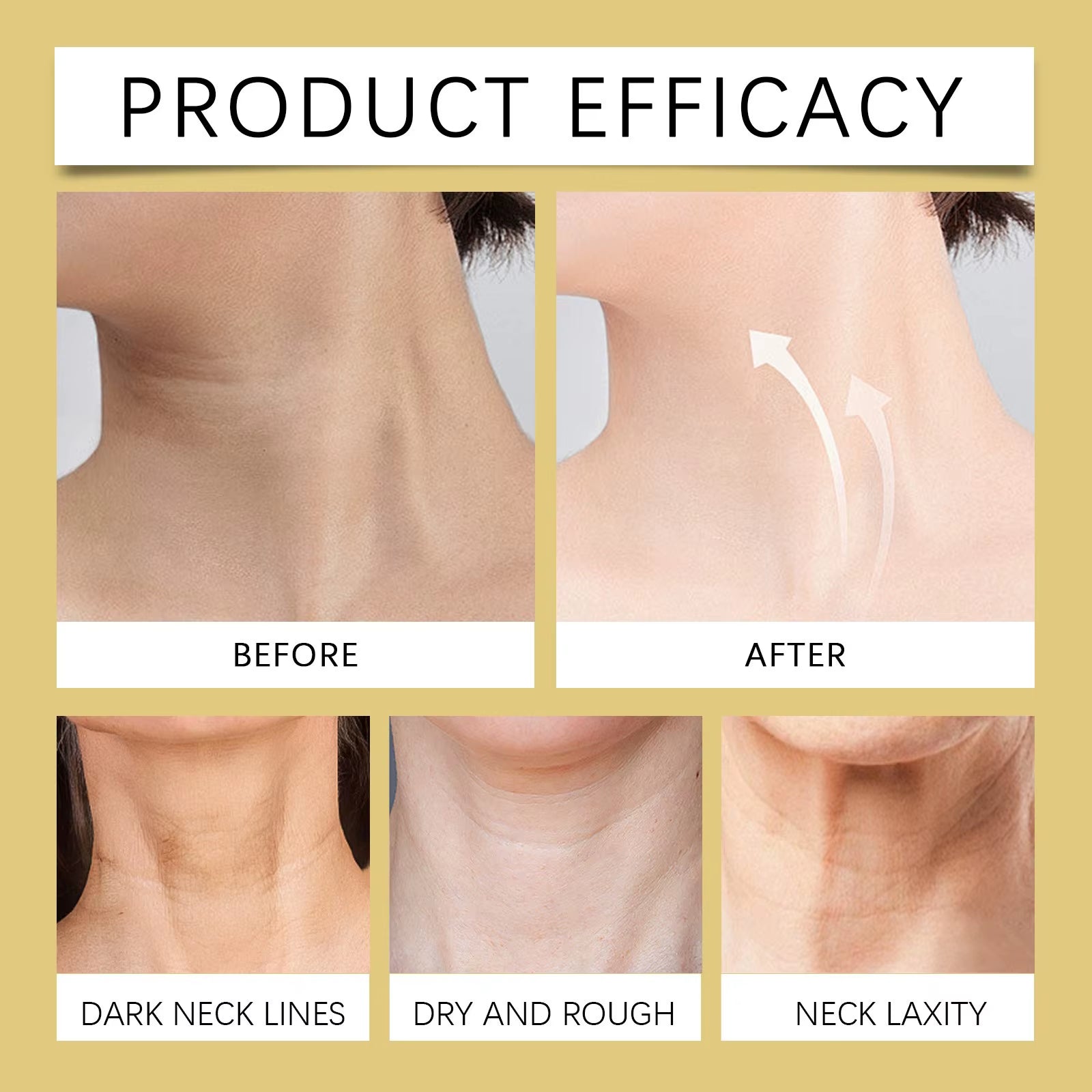 120G Ah-8 Neck Firming Cream with Roller Massage, Neck Tightening Cream for Sagging Skin, Moisturizing & Smoothing, Hydrating, T